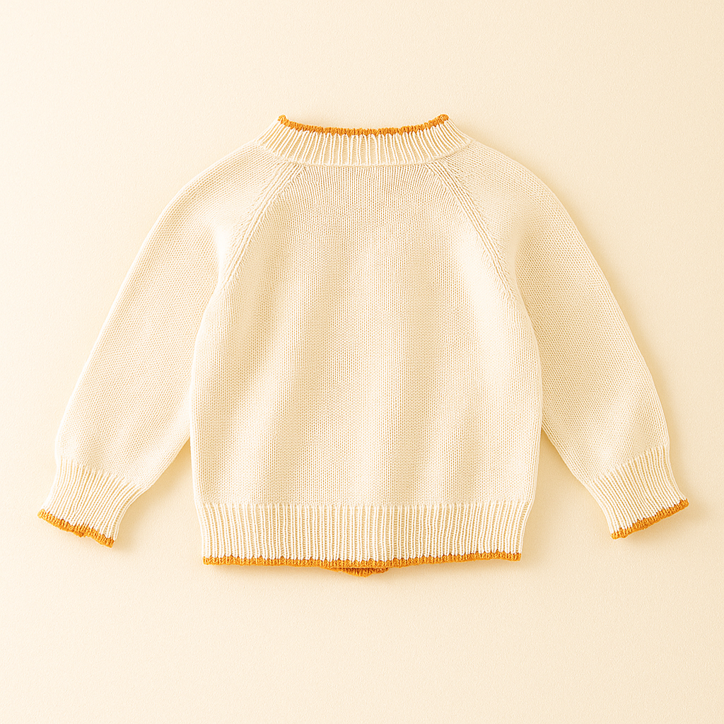 Gebreide trui met bloemen